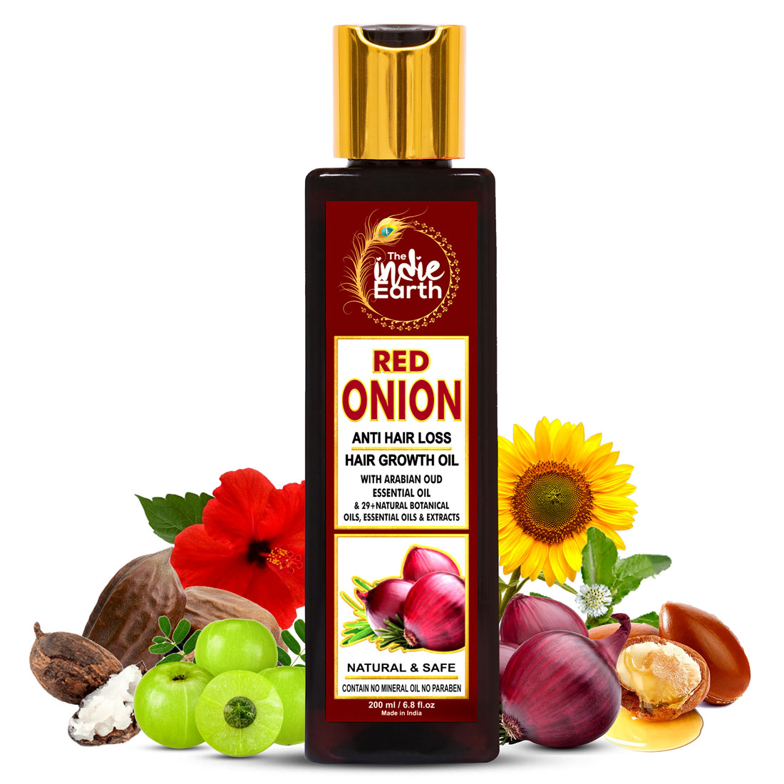 Onion Oil: Buy The Indie Earth Red Onion Hair Oil for Hair Growth