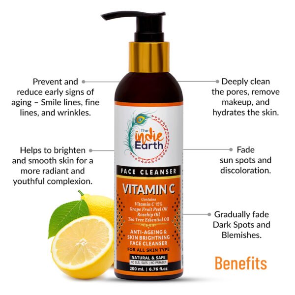 Vitamin C Cleanser, Vitamin C Face Wash - The Indie Earth