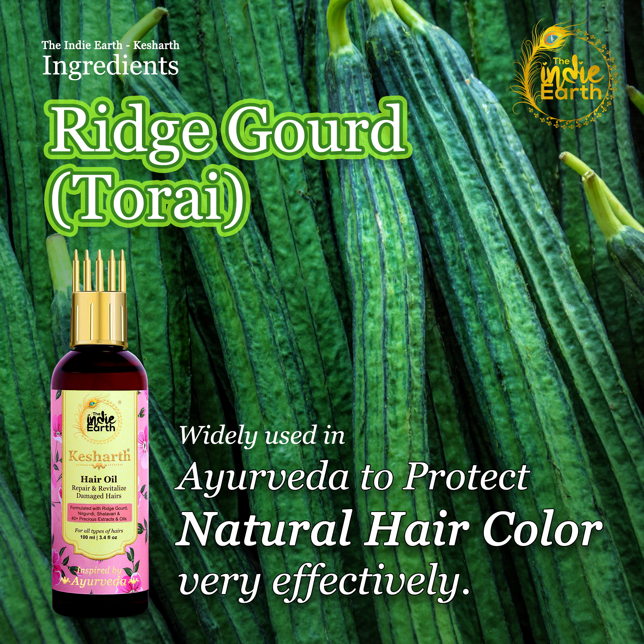 Kesharth Hair Oil An Anti-Grey Hair Oil with Ridge Gourd Oil / Torai Oil