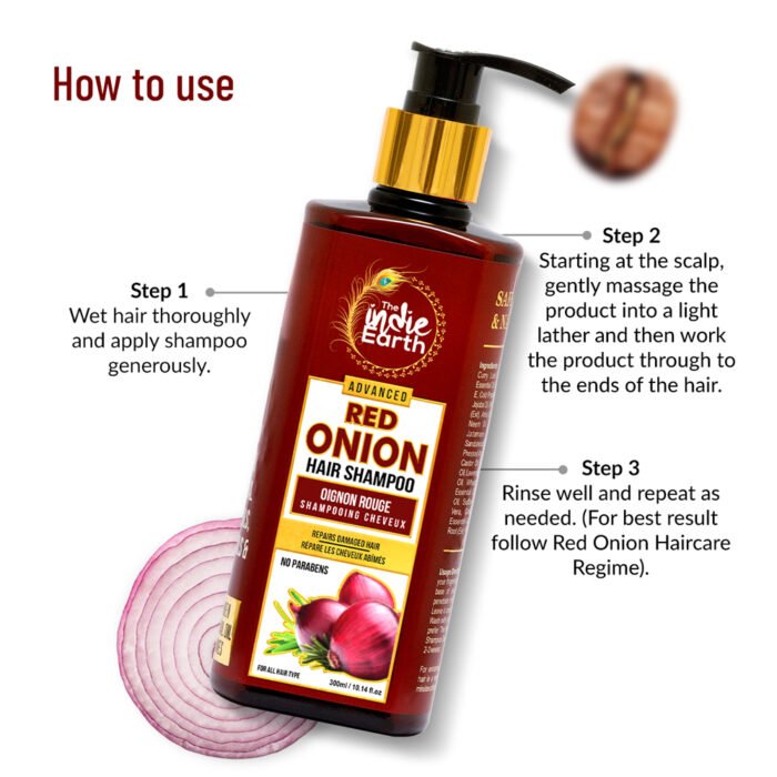 Red-Onion-Shampoo-300ml-How-to-use