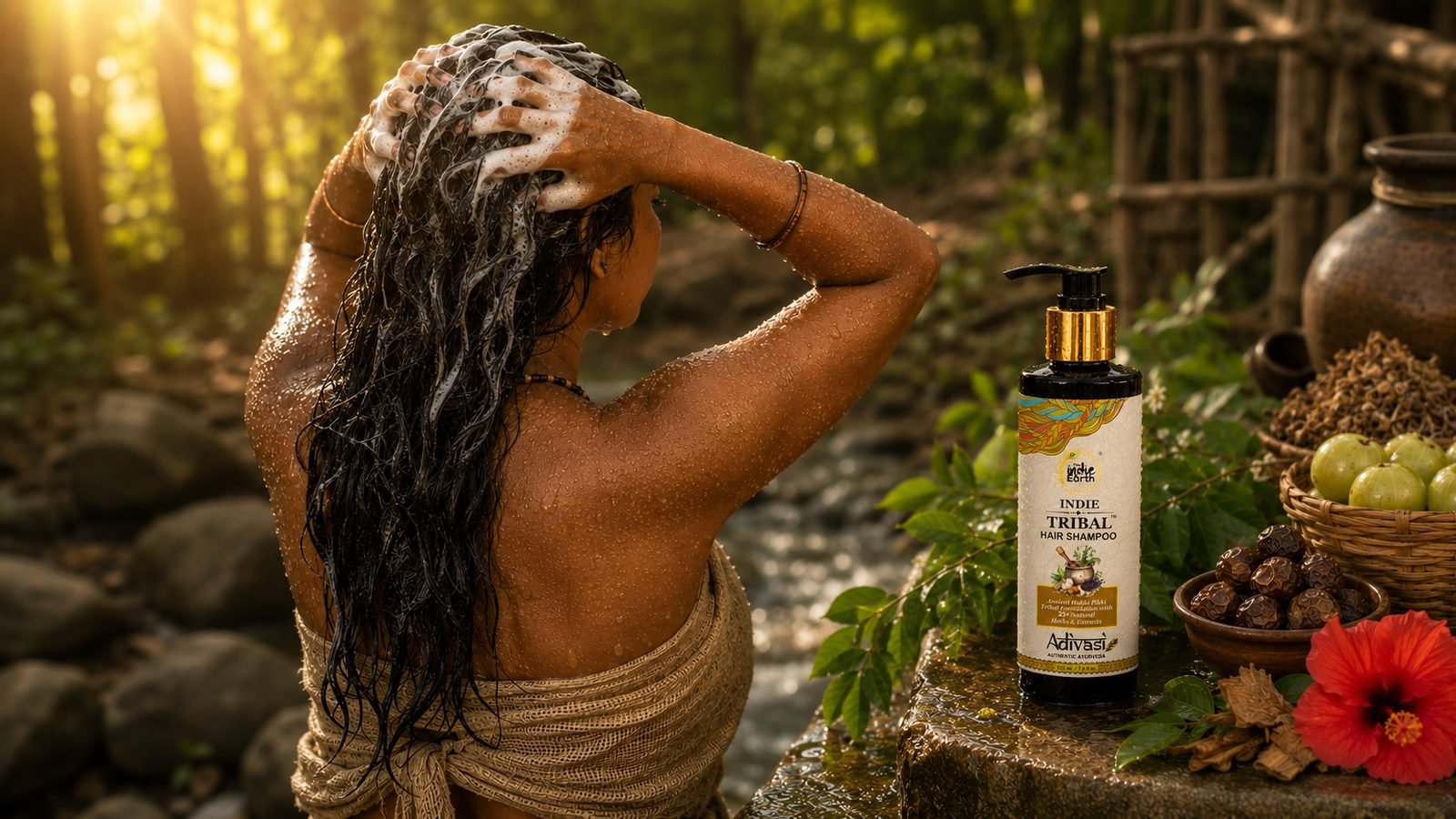 How to use The Indie Earth Adivasi Shampoo