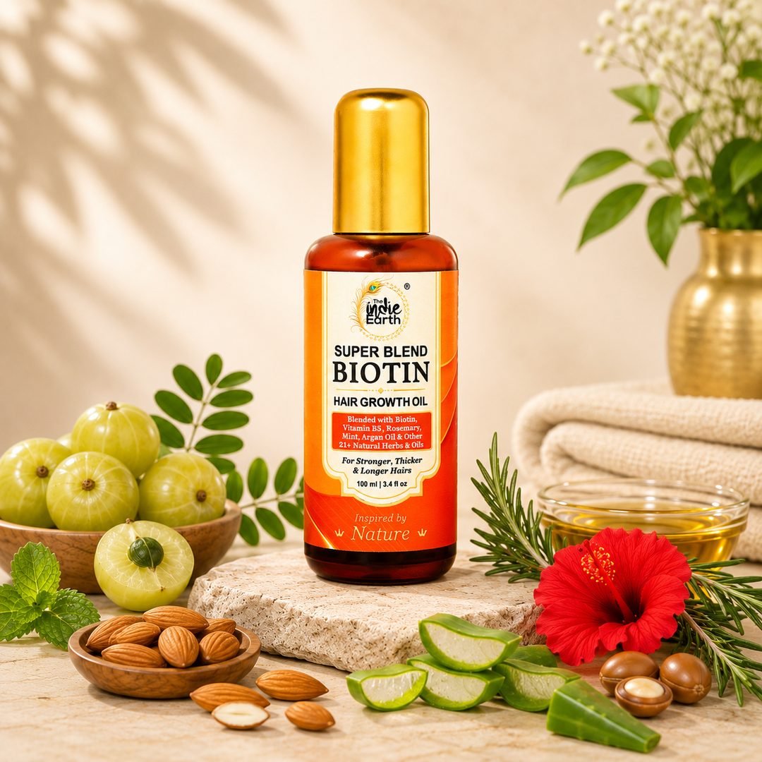 Benefits of The Indie Earth Super Blend Biotin Hair Growth Oil