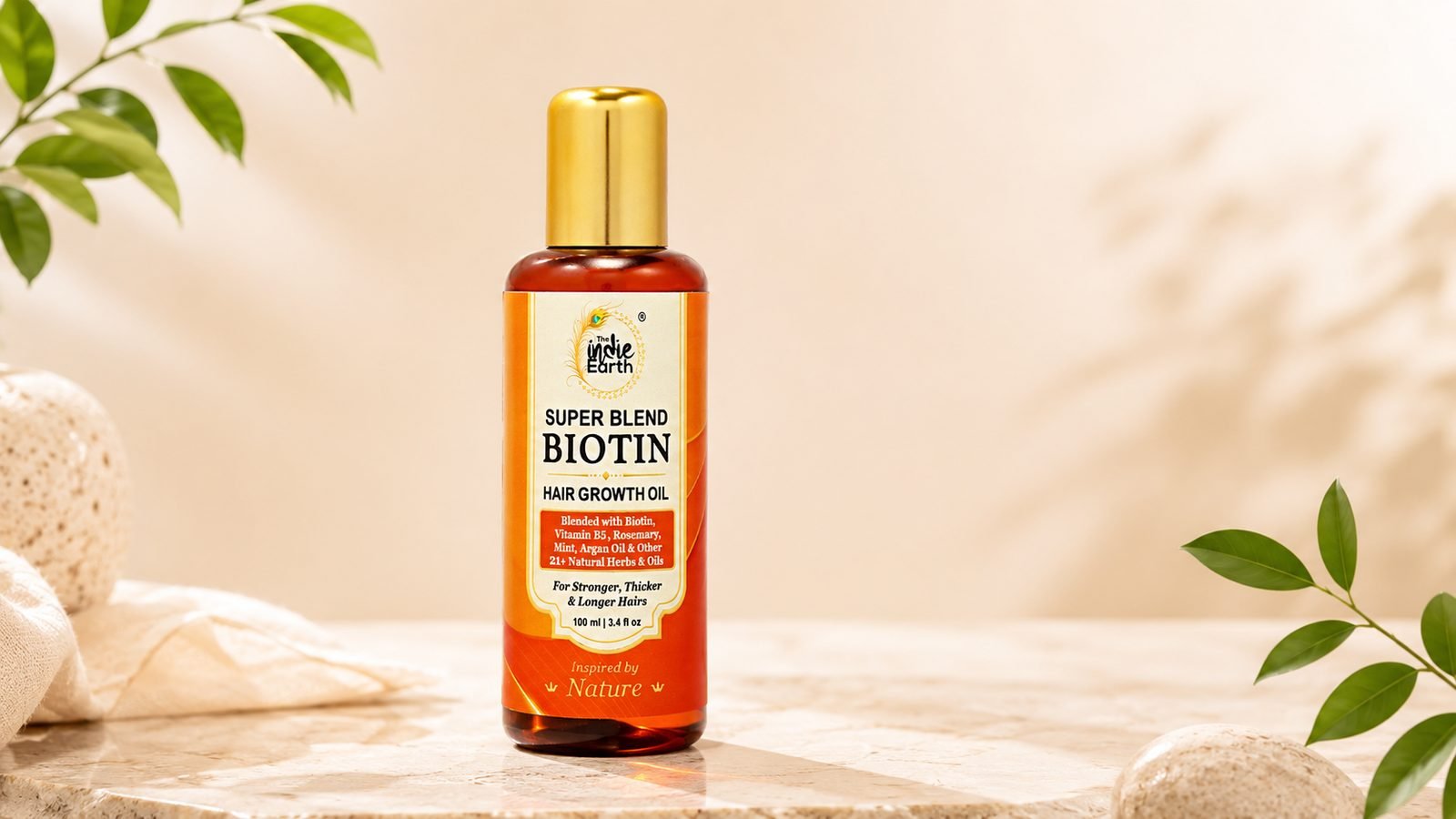 Ayurvedic botanicals behind The Indie Earth Biotin Hair Oil