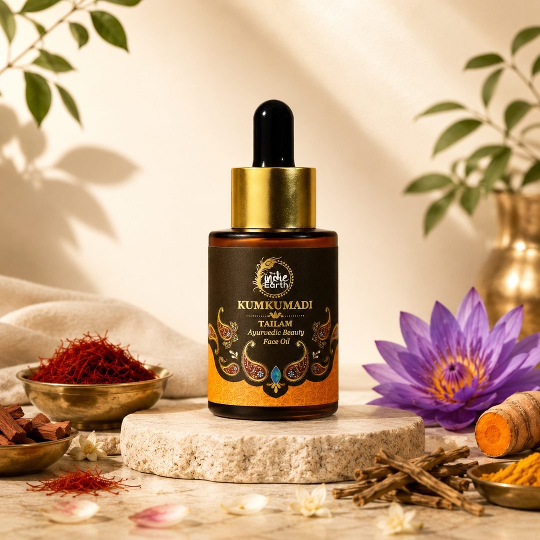 Benefits of The Indie Earth Kumkumadi Tailam saffron face oil