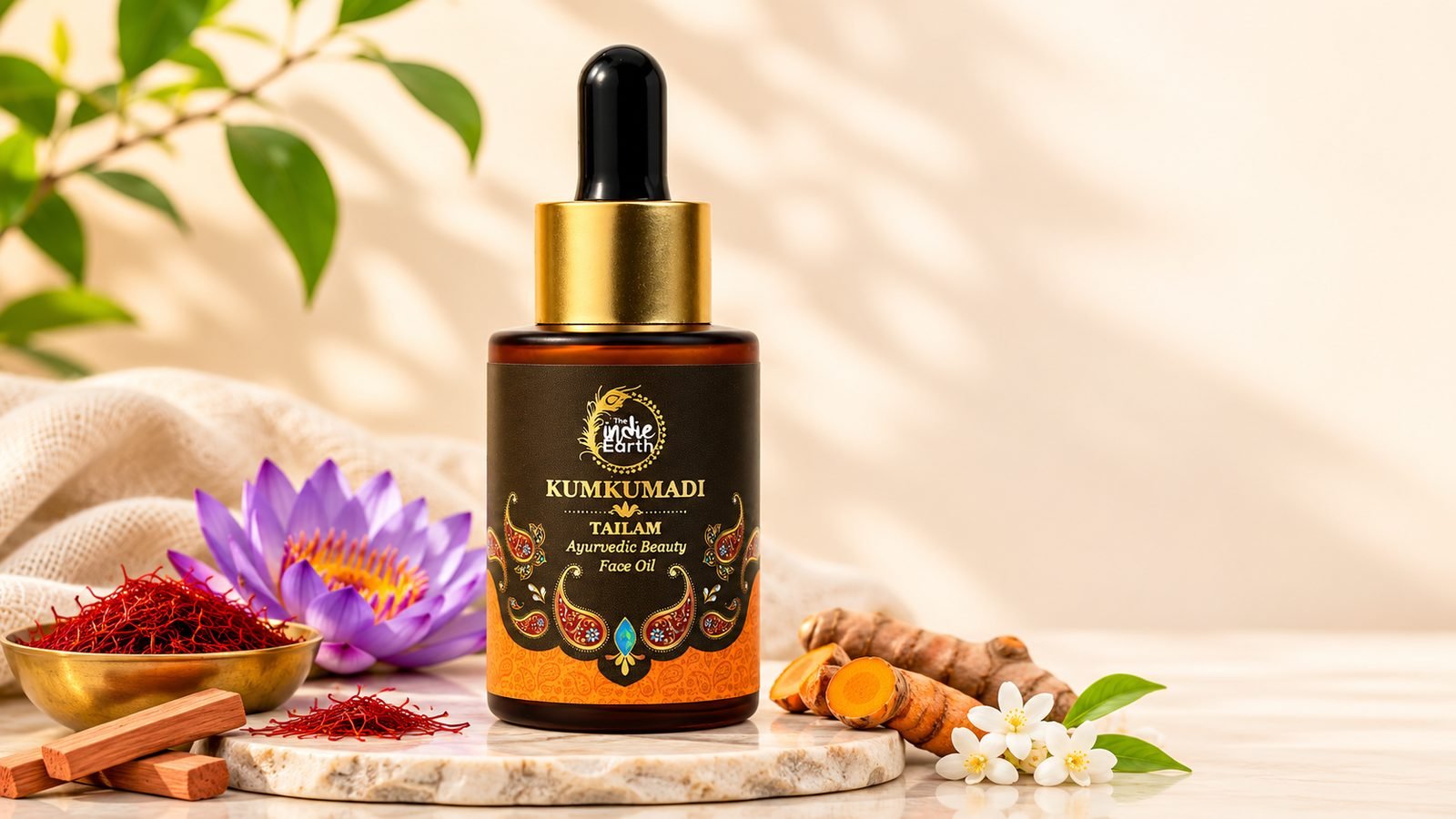 Why choose The Indie Earth Kumkumadi Tailam face oil