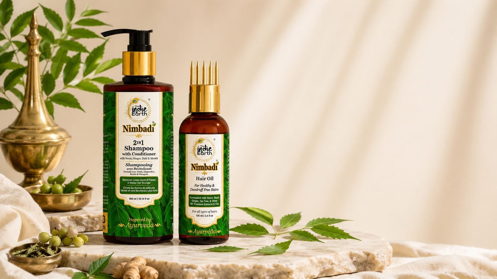 The Indie Earth Nimbadi oil and shampoo routine