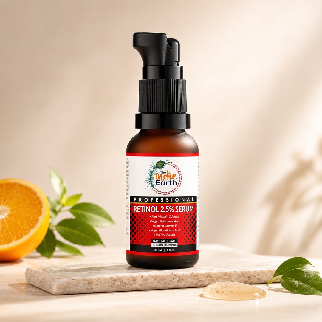 The Indie Earth Professional Retinol 2.5% Serum 30ml bottle