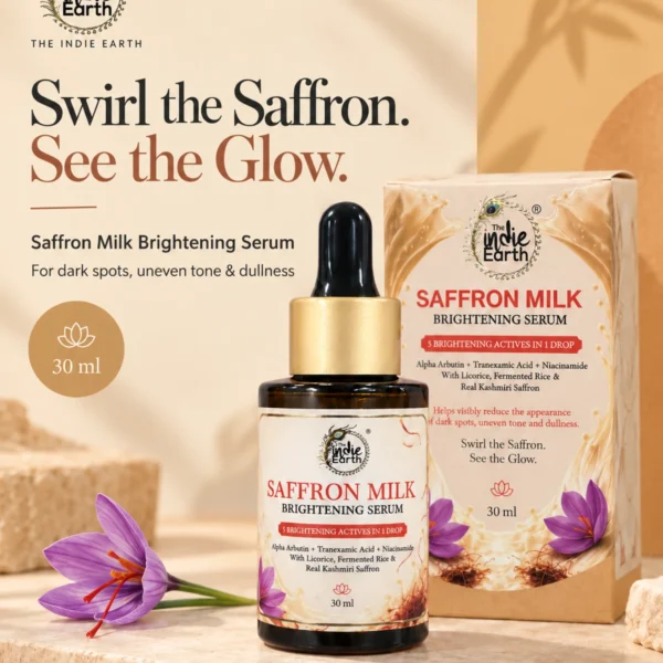The Indie Earth Saffron Milk Brightening Serum 30ml - hero