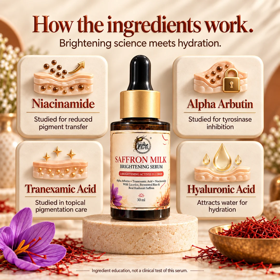How the ingredients work: niacinamide, alpha arbutin, tranexamic acid and hyaluronic acid