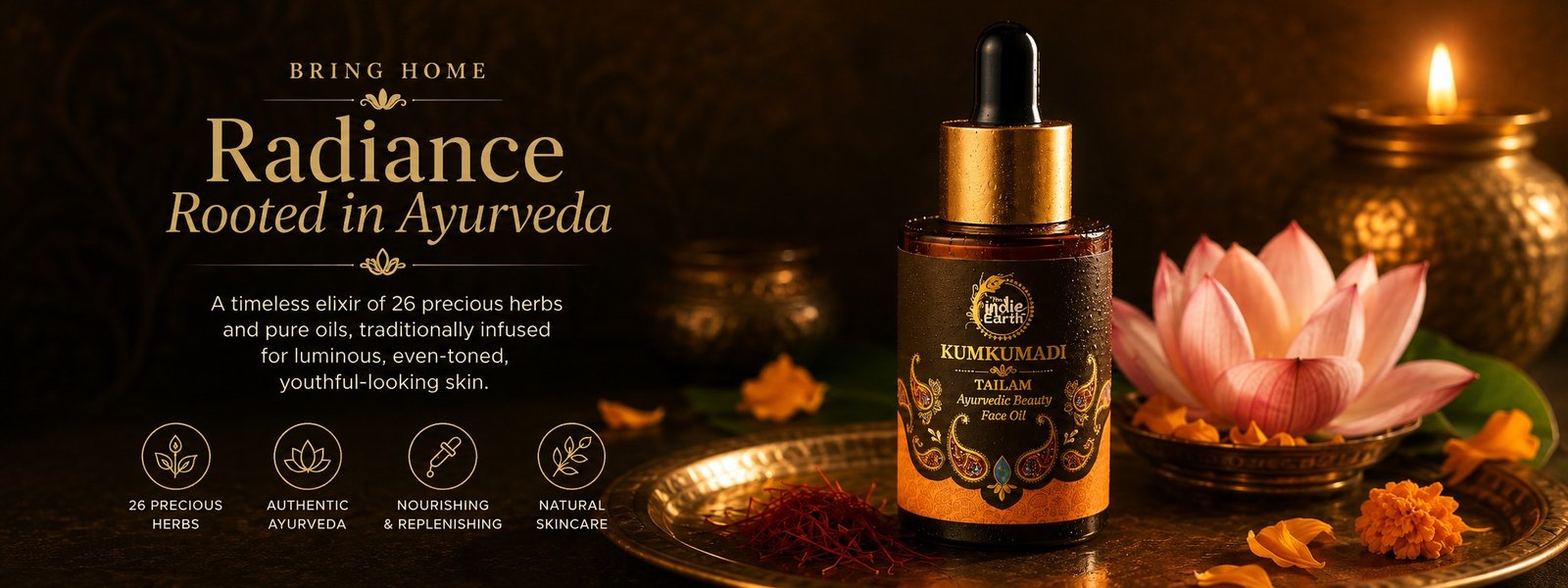 The Indie Earth — Kumkumadi Tailam Ayurvedic Beauty Face Oil